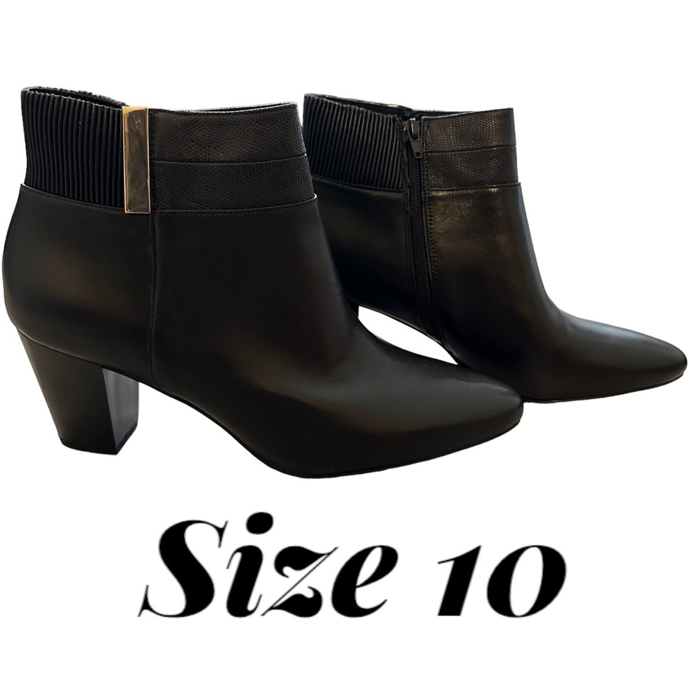NWT Black Alfani Size 10 Booties - 3” heel